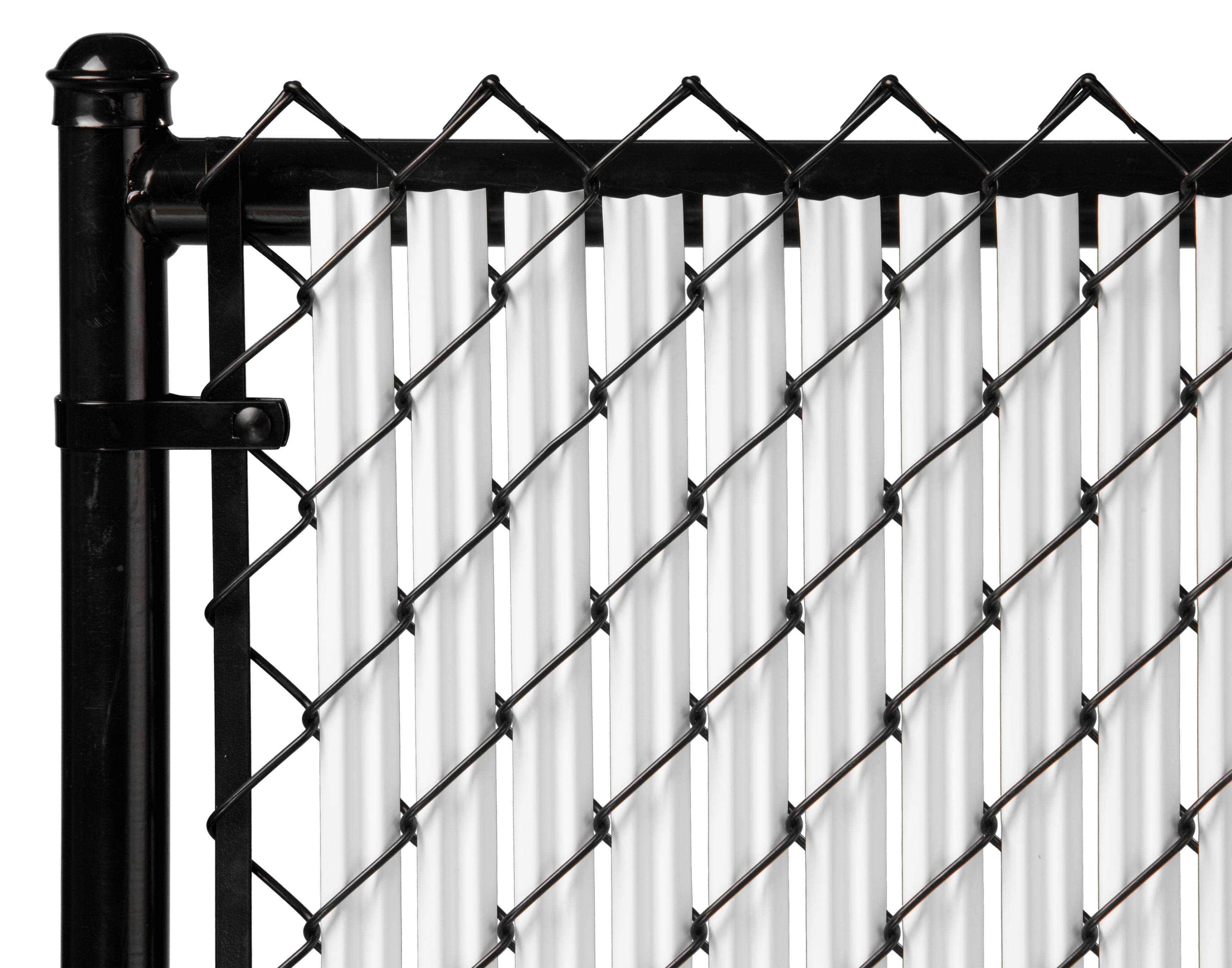 White 7ft Ridged Slat for Chain Link Fence