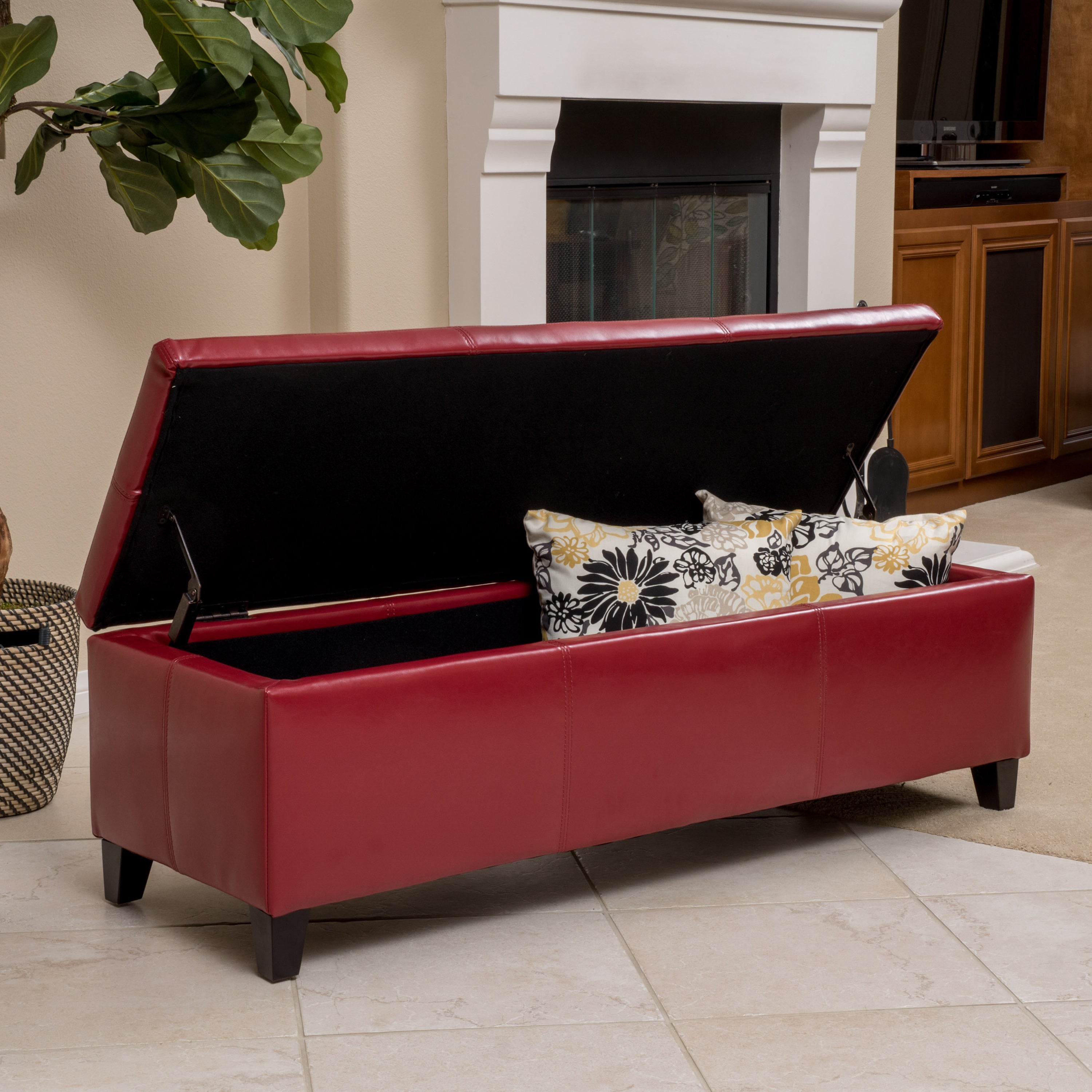 Rupert Upholstered Storage Ottoman Bench