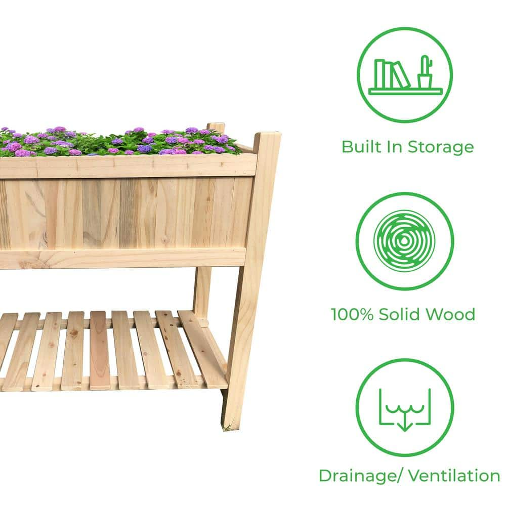 BACKYARD EXPRESSIONS PATIO · HOME · GARDEN 30 in. x 16 in. x 28 in. Wooden Raised Garden Bed 914895