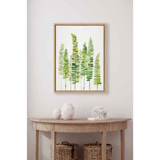 X 24 quot Sylvie Sword Ferns By Patricia Shaw Framed Wall Canvas Natural Kate amp Laurel All Things Decor