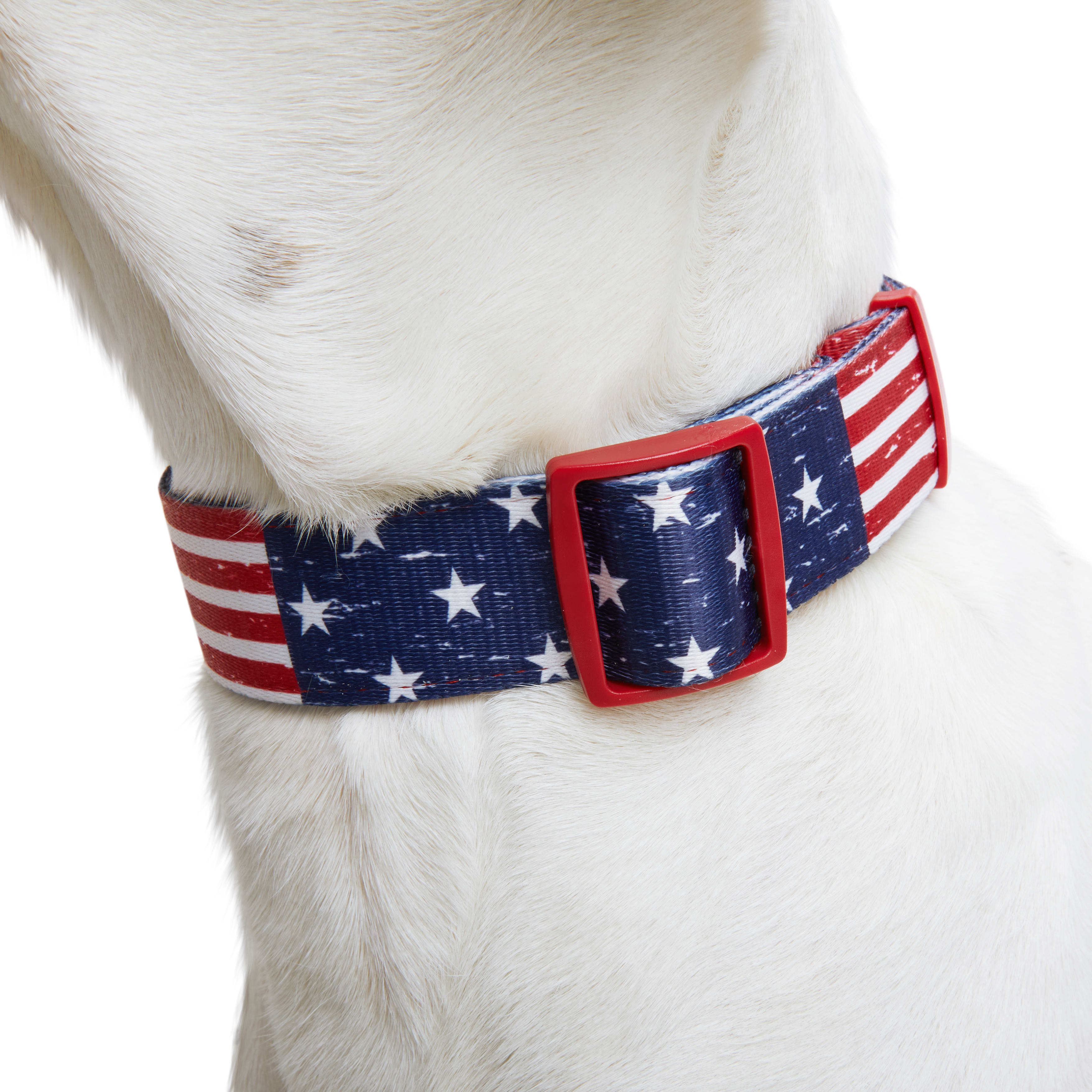 YOULY American Flag Big Dog Collar， X-Large/XX-Large