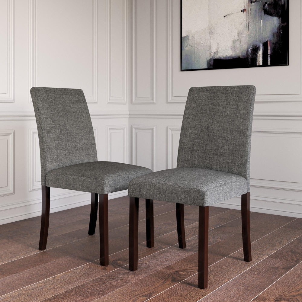 Avenue Greene Kenna Linen Upholstered Parsons Chairs  Set of 2