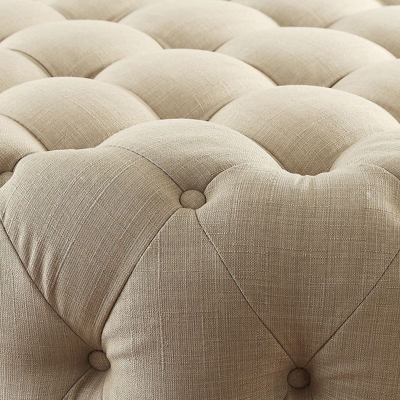 HomeVance Vanderbilt Round Tufted Cocktail Ottoman