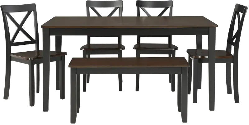 Chevanna Black 6 Piece Dining Room Set