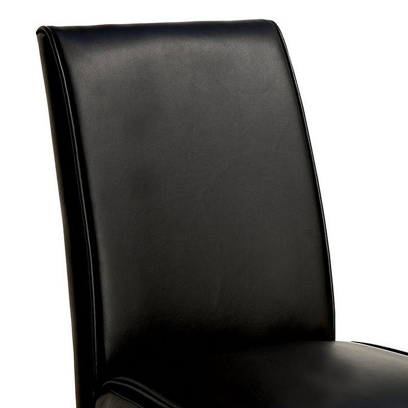 Grandstone I Contemporary Side Chair With Black Finish， Set of 2