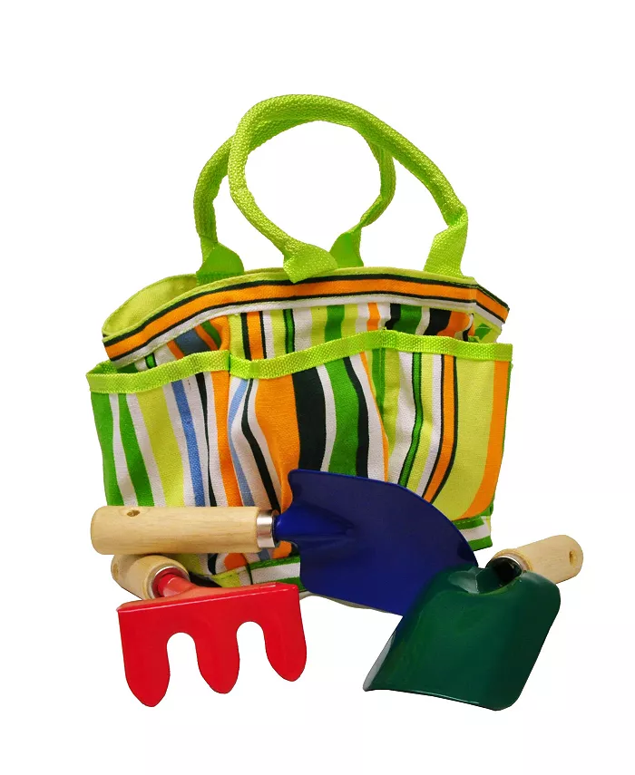 JustForKids Kids Garden Tools Set with Tote