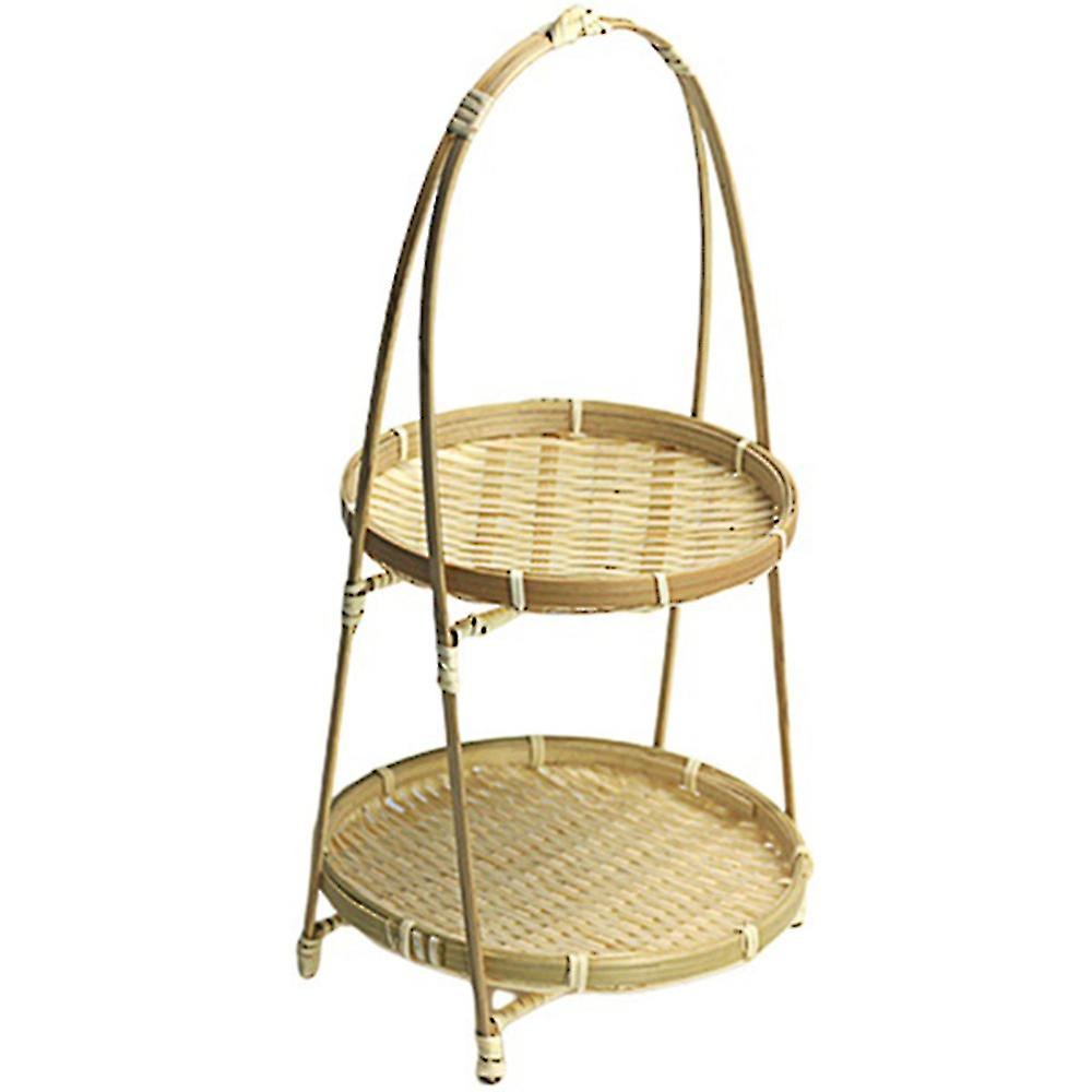 Bamboo Weaving Wicker Baskets Dish Handmade Home Decoration Storage Fruit Bread Food For Kitchen Or