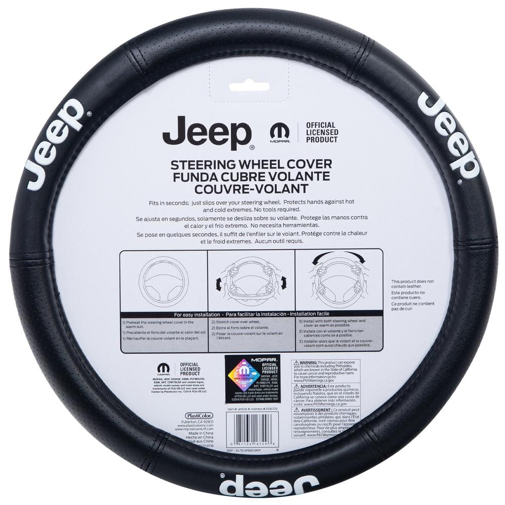 Plasticolor Jeep Elite Speedgrip Steering Wheel Cover 006729R01