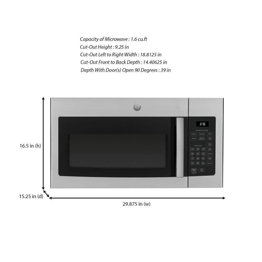 GE 16 cu ft OvertheRange Microwave in Stainless Steel