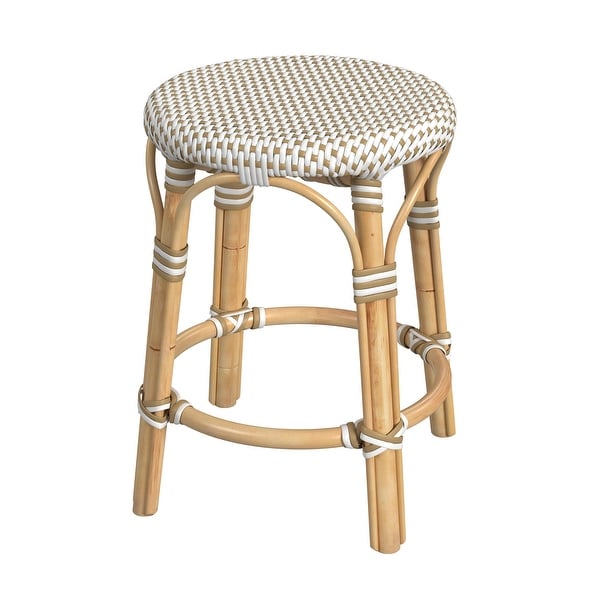 Tobias Rattan Round 18 Accent Stool