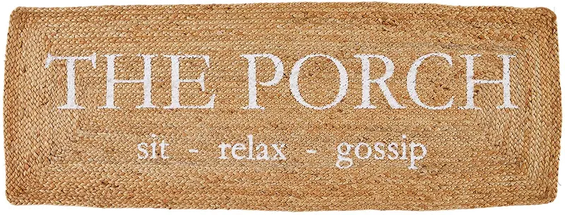 Jute Porch Door Mat with Printed Sentiment