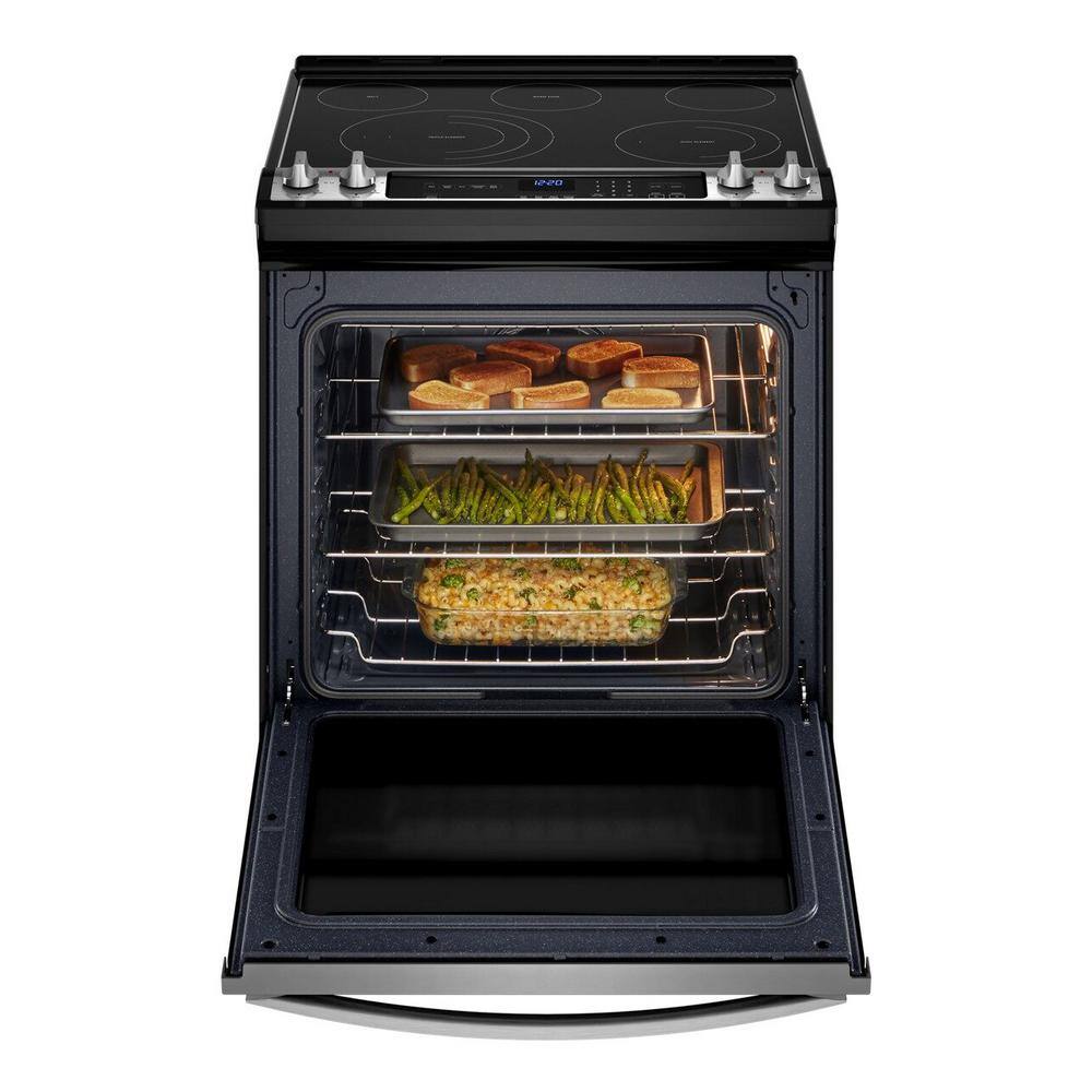 Whirlpool 6.4 cu. ft. Single Oven Electric Range with Air Fry Oven in Fingerprint Resistant Stainless Steel WEE745H0LZ