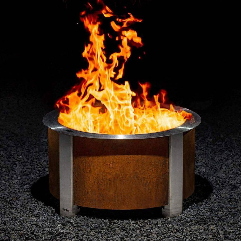 Breeo X Series 24 Smokeless Fire Pit in Corten Steel BR-X24P