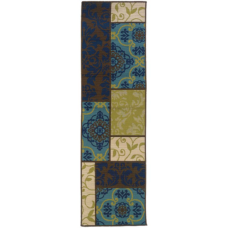 StyleHaven Cayman Block Scroll Indoor Outdoor Rug