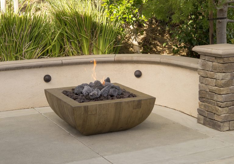 American Fyre Designs Bordeaux Square Reclaimed Wood Fire Bowl 36 x 36 x 15 1/4H