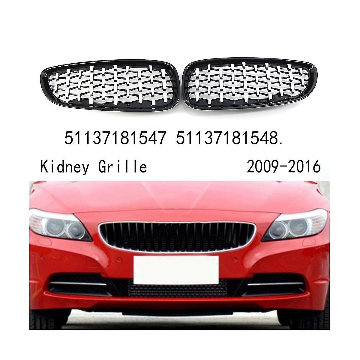 2pcs Kidney Grille Front Bumper Bezel For Z4 E89 2009-2016 51137181547 51137181548