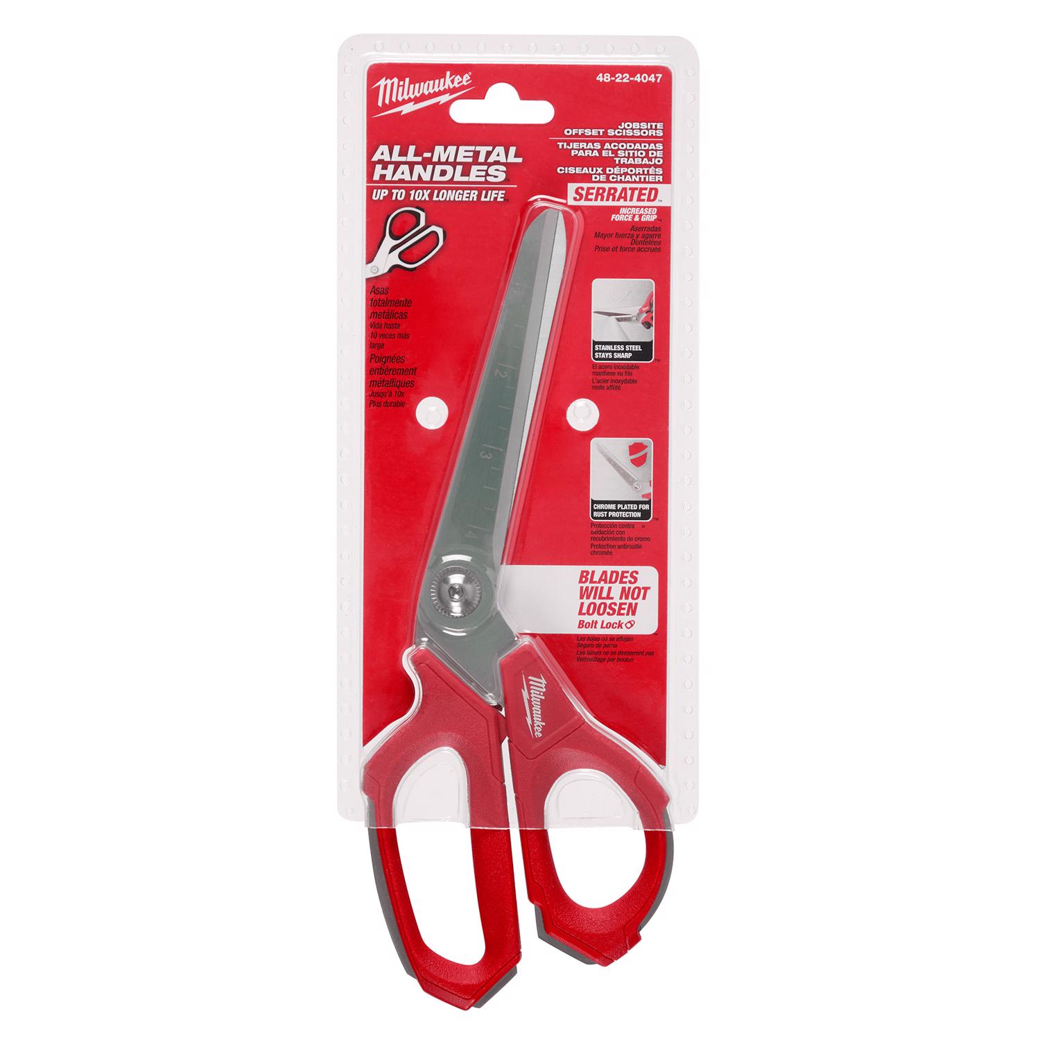 MW 9.5 in. Iron Carbide Smooth Offset Jobsite Scissors 1 pc