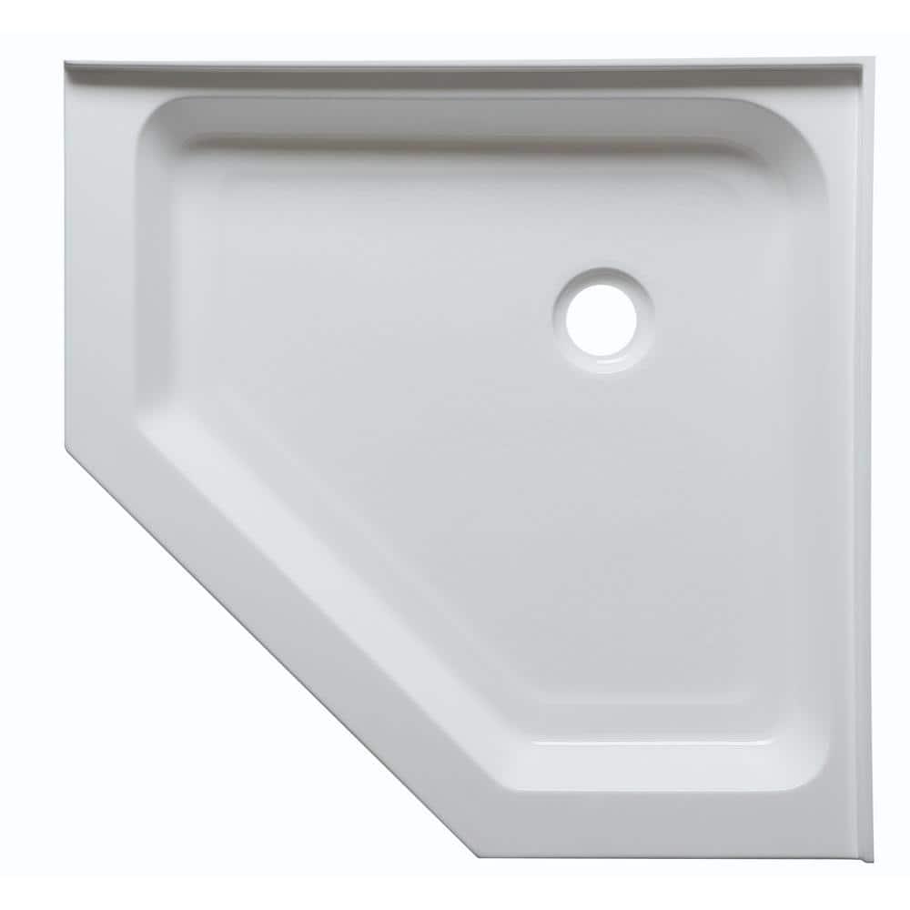 ANZZI Randi 36 in x 36 in Double Threshold Shower Base in White