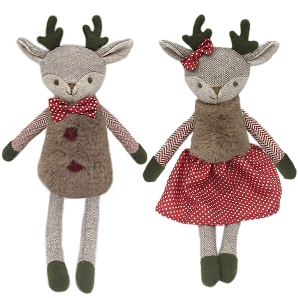 Mr. and Mrs. Merry Reindeer Doll Set by Mon Ami