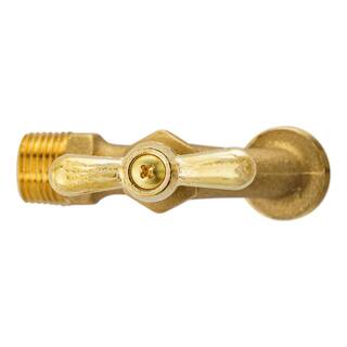 Everbilt 12 in. x 34 in. MIP x MHT Brass Hose Bibb Valve 103-003EB