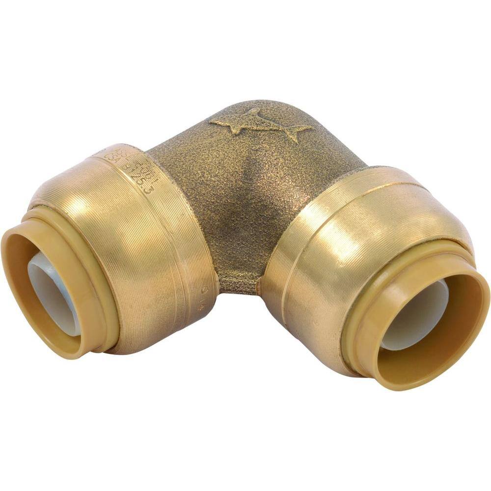 SharkBite 12 in. Push-to-Connect Brass 90-Degree Elbow Fitting Pro Pack (4-Pack) U248LFJ4