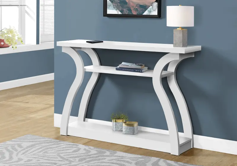 Hall Console Table - White