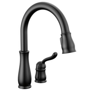 Delta Leland Single-Handle Pull-Down Sprayer Kitchen Faucet in Matte Black 978-BL-DST