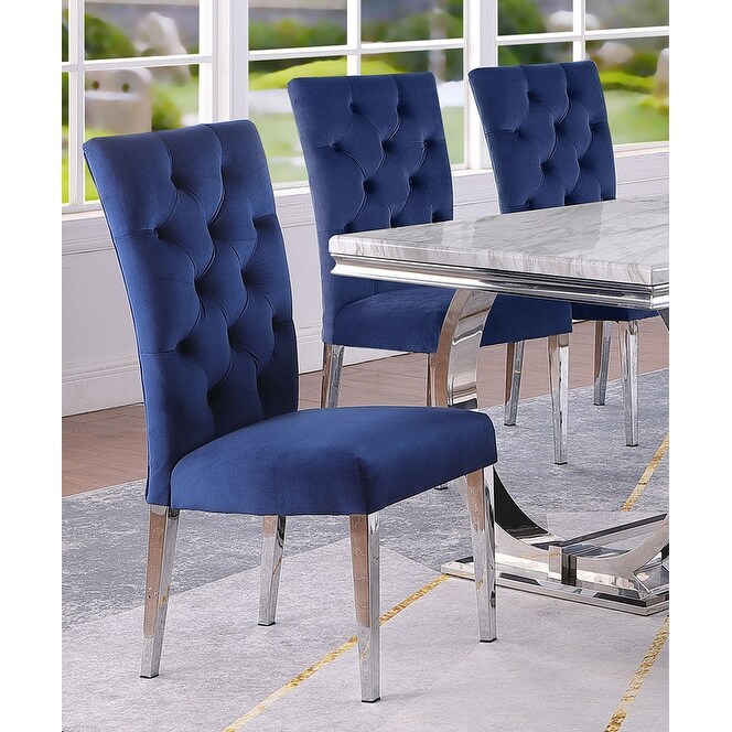 Best Master Furniture Tufted Velvet Dining Chair (Set of 2)