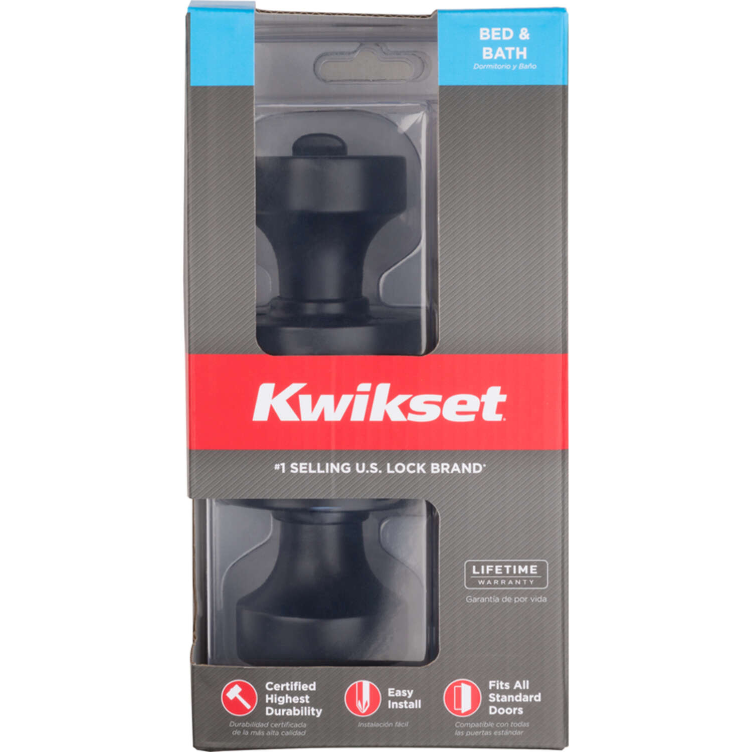 Kwikset Signature Series Pismo Iron Black Knob Right or Left Handed