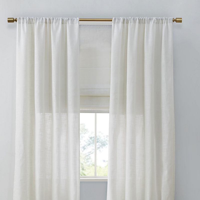 Madison Park Suvi 2-Pack Linen Blend Textured Light Filtering Rod Pocket Window Curtains