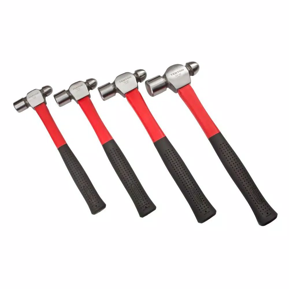 TEKTON 8， 12， 16， 24 oz. Ball Peen Hammer Set (4-Piece) and#8211; XDC Depot