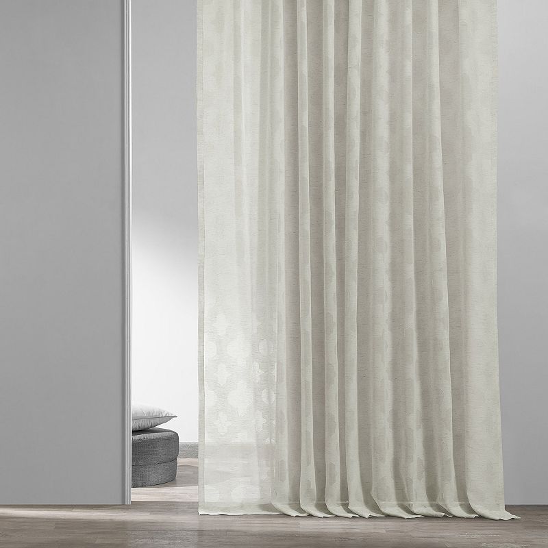 EFF Calais Tile Patterned Sheer Curtain