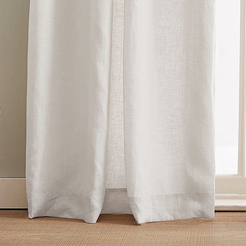 Peri 100% Linen Backtab Lined 2-panel Window Curtain Set