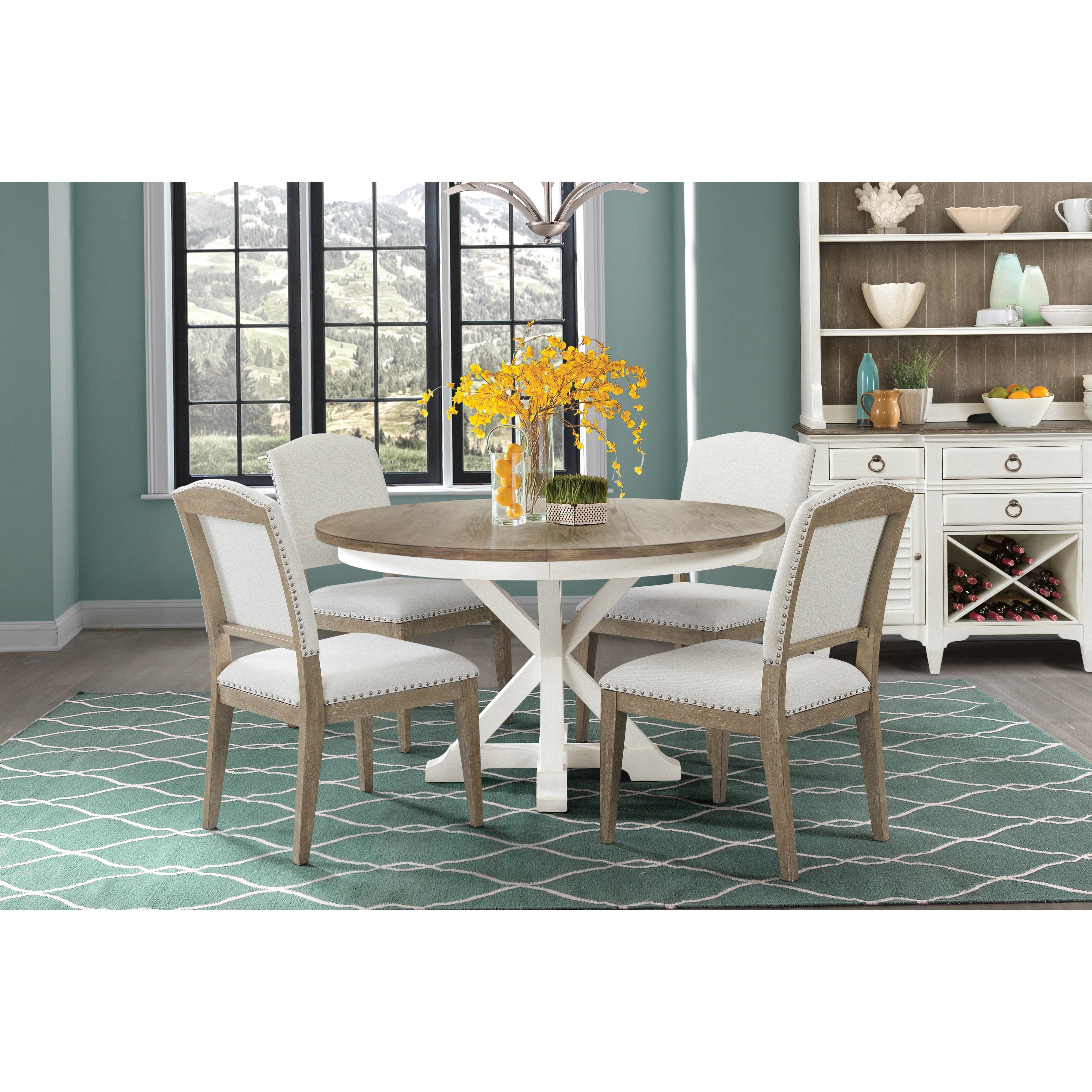 Charleston 5-pc Round Dining Set  - Extendable (48-66)