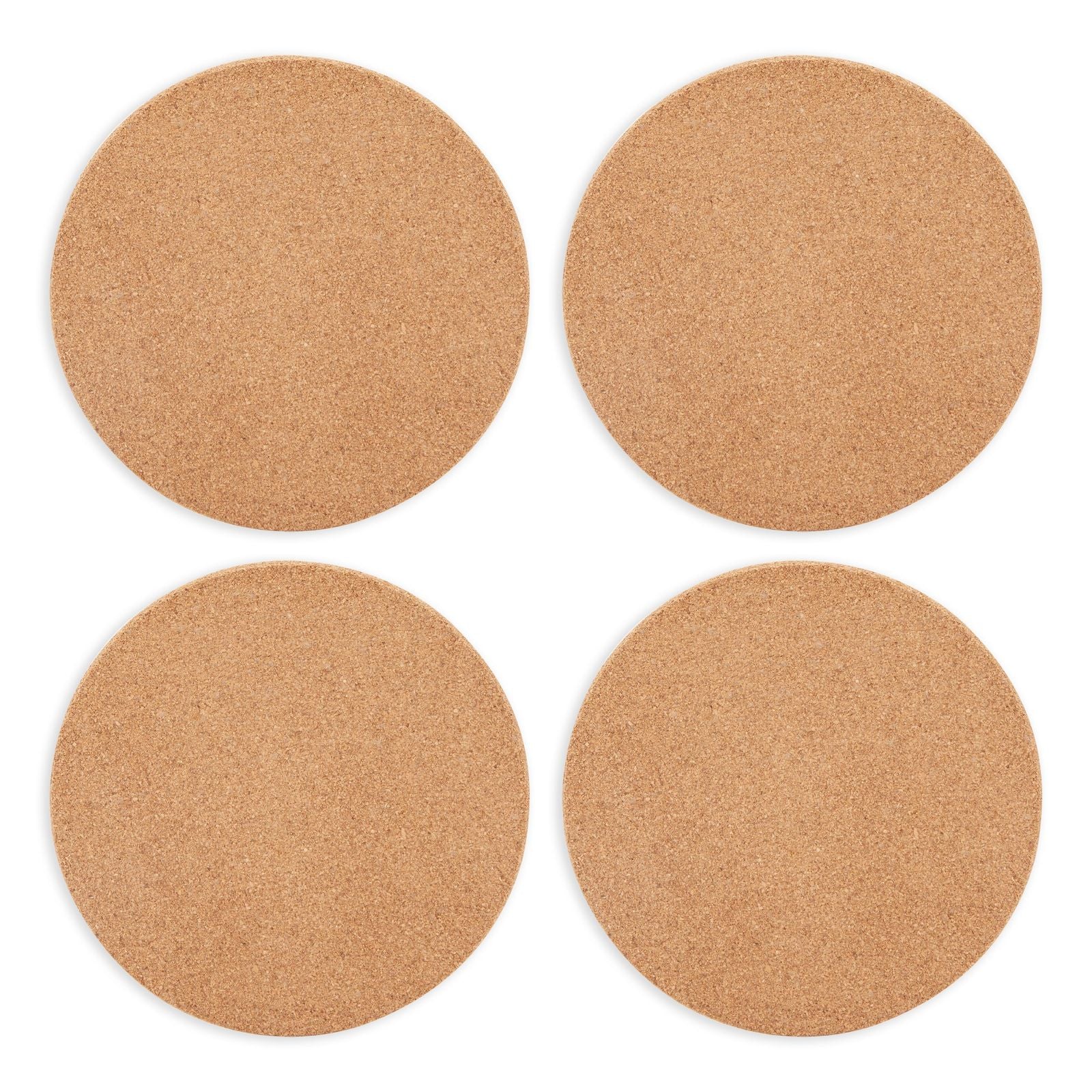 4 Pack Round Cork Board Hot Pads， Corkboard Trivet Placemats for Kitchen， 9 in