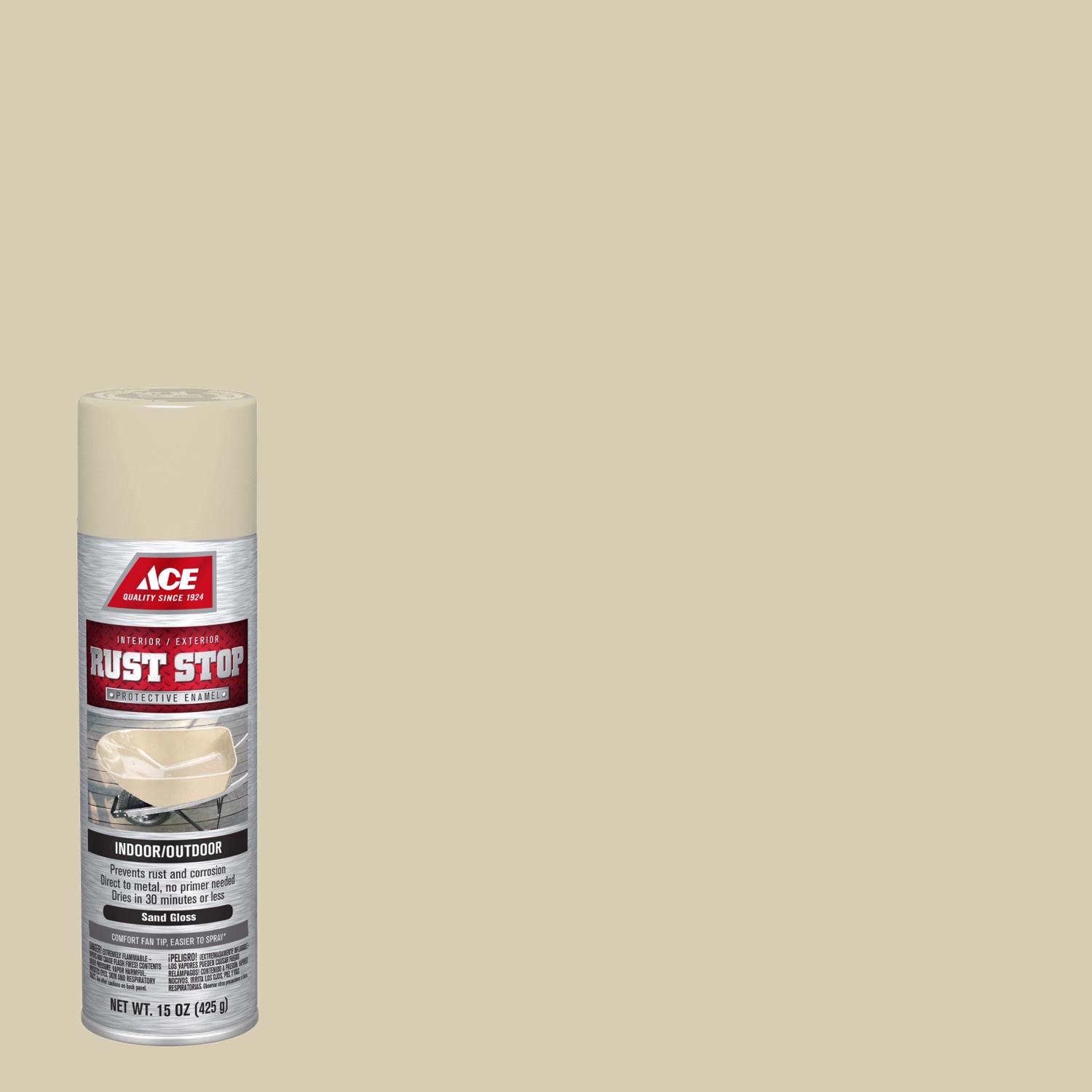 Ace Rust Stop Gloss Sand Protective Enamel Spray Paint 15 oz