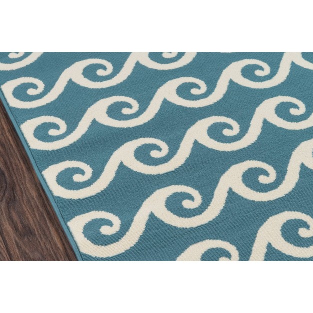 Baja Elm Accent Rug Blue Momeni