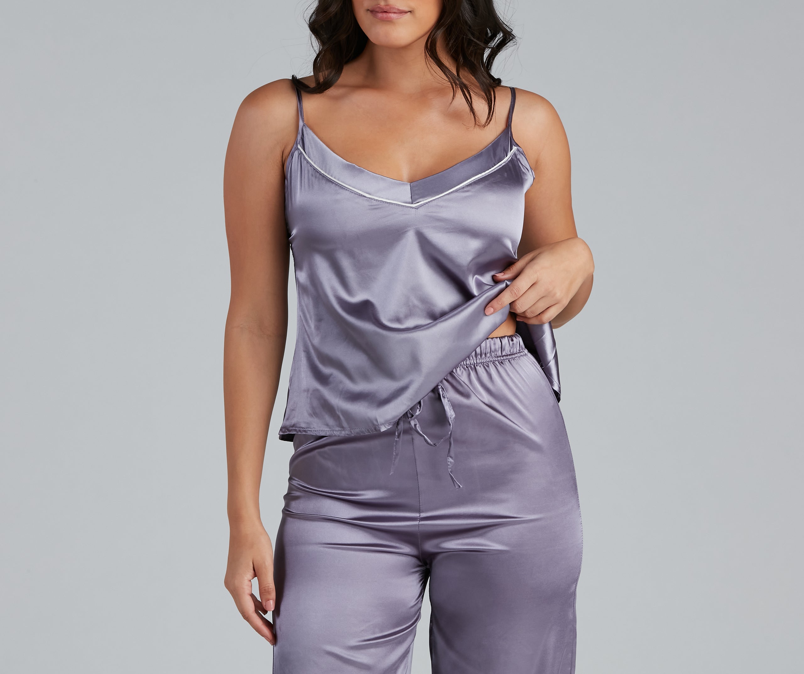 Luxe Life Satin PJ Cami And Pants Set