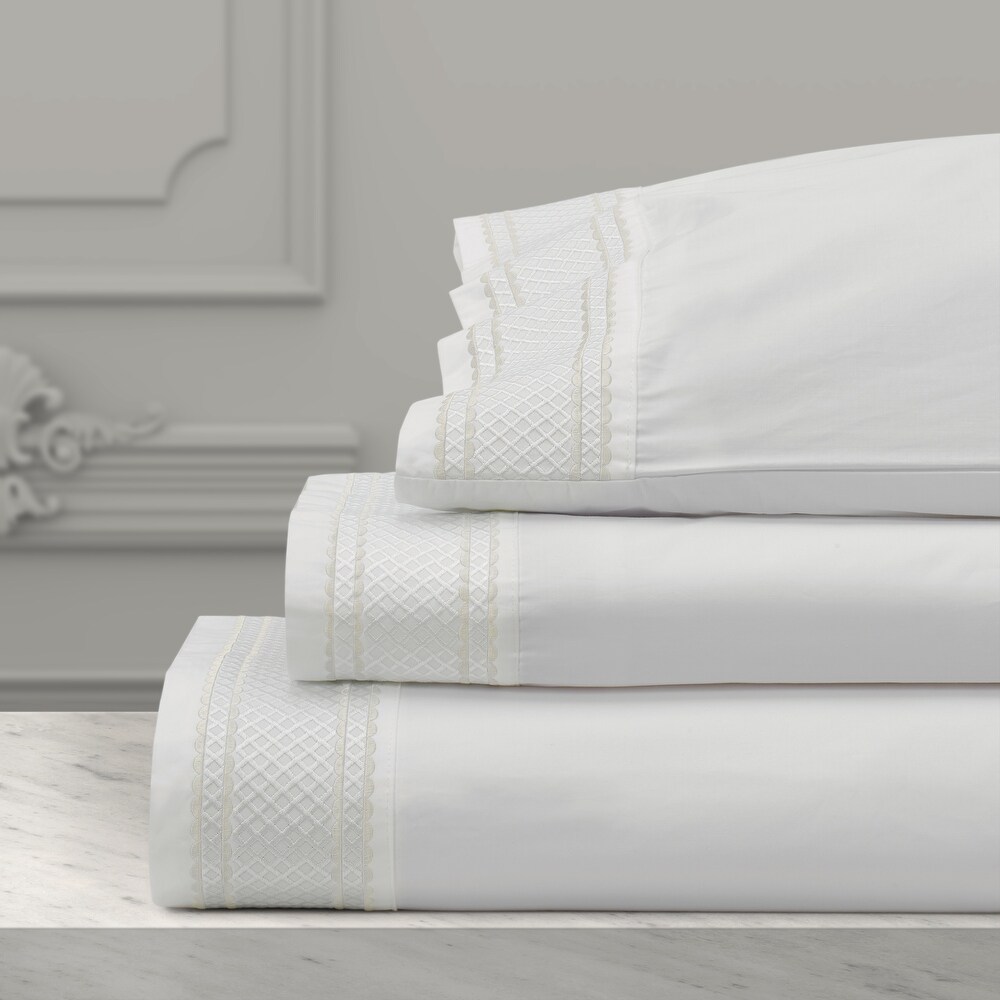 J. Queen New York Monarch Embroidered Sheet Set