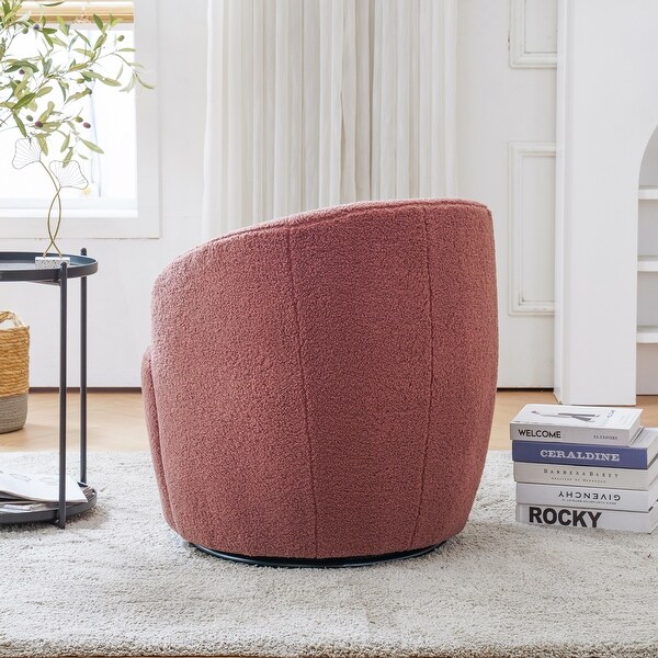 Teddy Fabric Upholstery Barrel Chair Swivel Chair