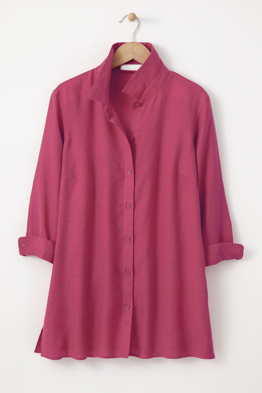 Easy-Care Linen Big Shirt
