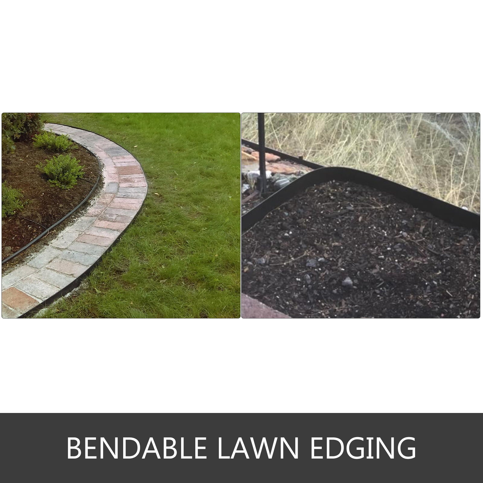 BENTISM Steel Landscape Edging Steel Edging For Landscaping 4pcs 40 x 6 Inch Lawn Edging