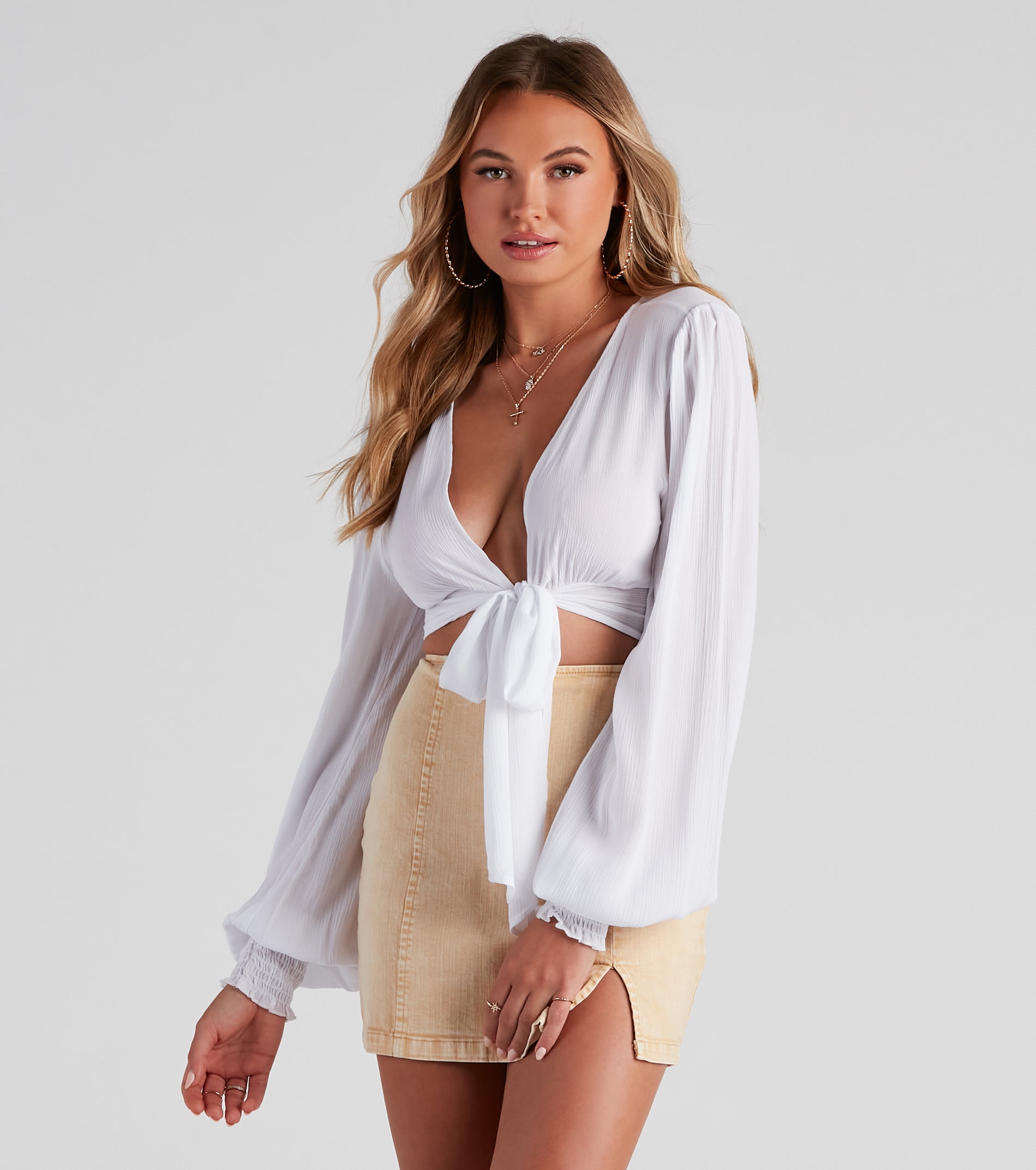 Sunset Chaser Tie-Front Top