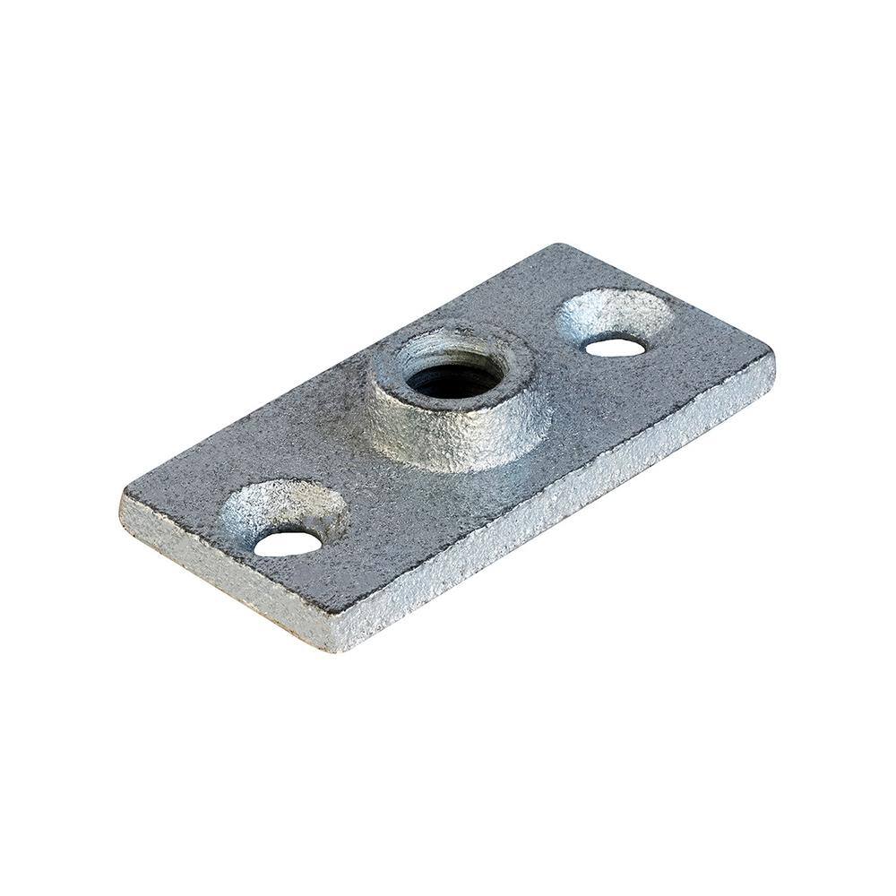 The Plumber's Choice Rod Hanger Plate in Galvanized Iron for 0 .5 in. Threaded Rod 12CLFG-N