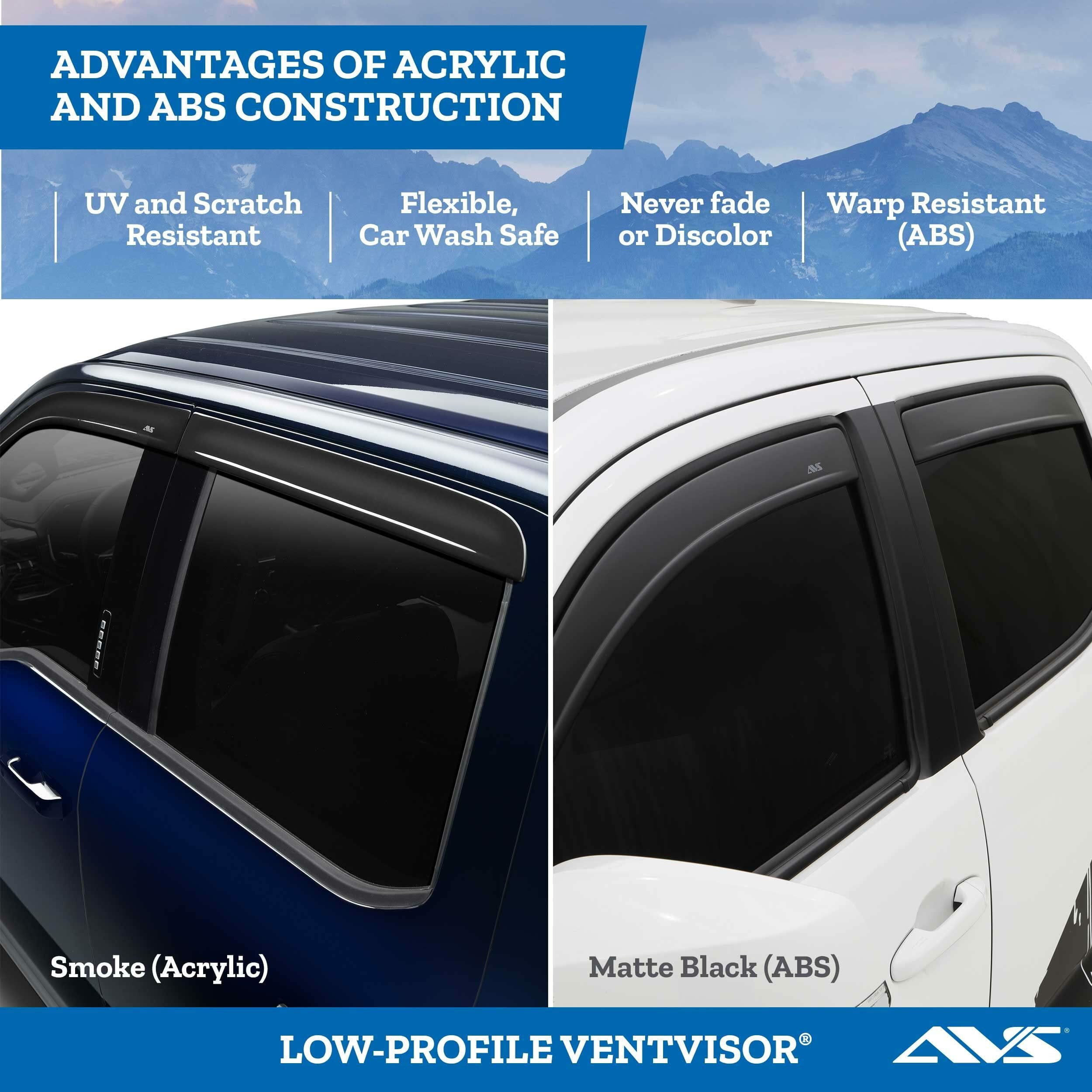 AVS 2019 Ford Ranger Super Cab Only Ventvisor Low Profile Window Deflectors 4pc - Smoke