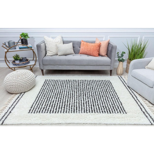 Cosmoliving By Cosmopolitan Bennett Bt35d Shag Stripe Area Rug