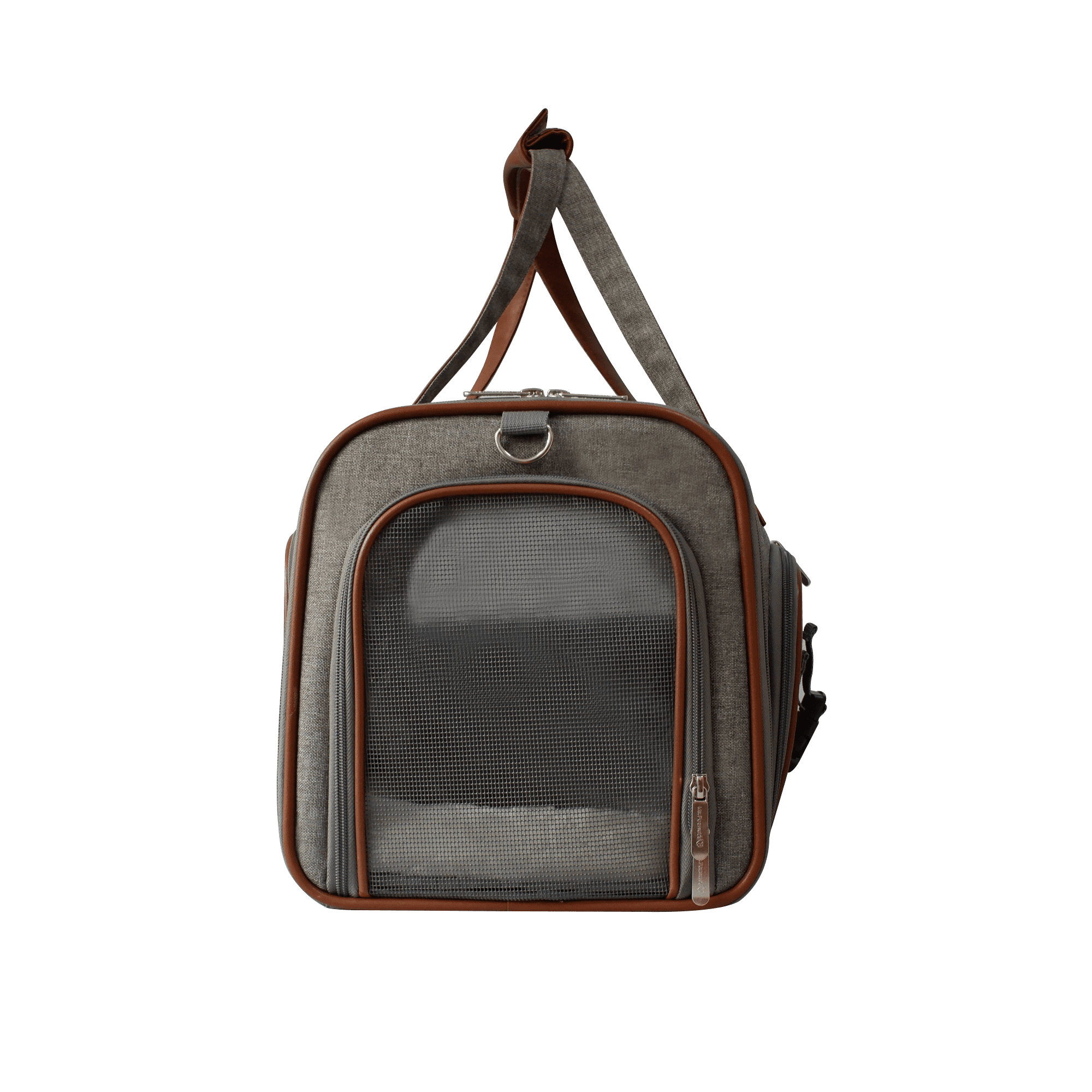 Gold Series Double Expandable Airline Capable Premium Pet Carrier - Platinum Gray