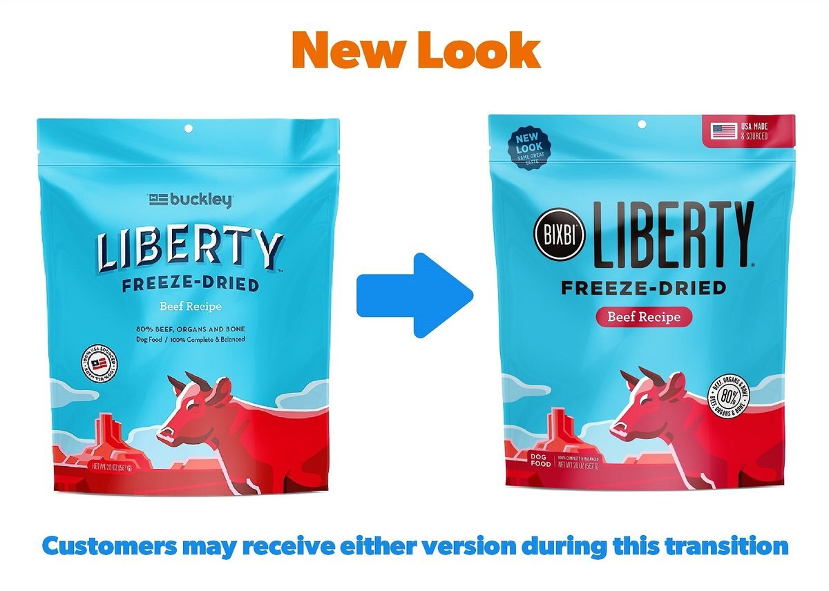 BIXBI Liberty Beef Recipe Grain-Free Freeze-Dried Raw Dog Food