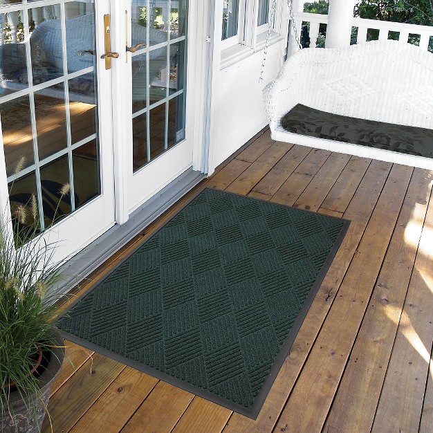 Dark Green Solid Doormat 2 x27 x3 x27 Hometrax