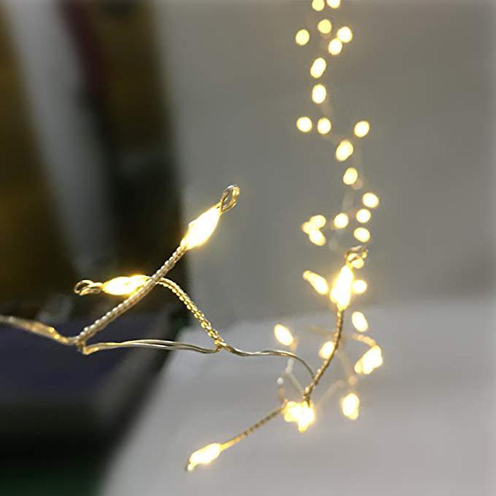 2m 200 Led Firecracker Lights String Usb 8 Lighting Modes Waterproof Outdoor Decoration Wedding Christmas Warm White No.188260